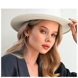 Bow Earrings, Gold Silver Bow Stud Earrings for Women, Bow Jewellery, Women Butterfly Earrings, Bow Earrings, Hypoallergenic Gold-Plated Earrings, Fashion Jewellery Gifts for Women Girls, Sterling