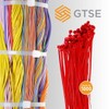 GTSE 6” Red Zip Ties, 1,000 Bulk Pack, 40lb Strength,