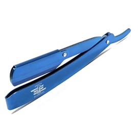 Blue Pro Straight Barber Edge Razor Folding Shaving Knife Quality Steel Blade