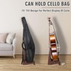 DMREFIT Cello Stand, Wooden Cello Stand with Bow Holder,Detachable full-size