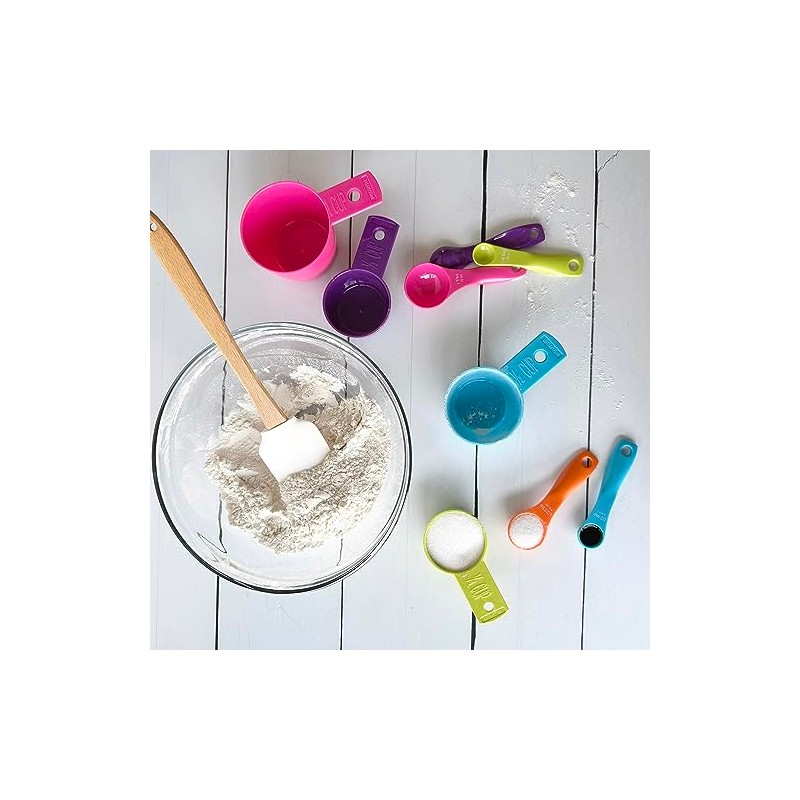 R&M International Colorful Measuring Spoons, 5-Piece Set