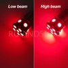 Ruiandsion 2pcs 6V 1157 LED Bulb 5050 12SMD Red BAY15D