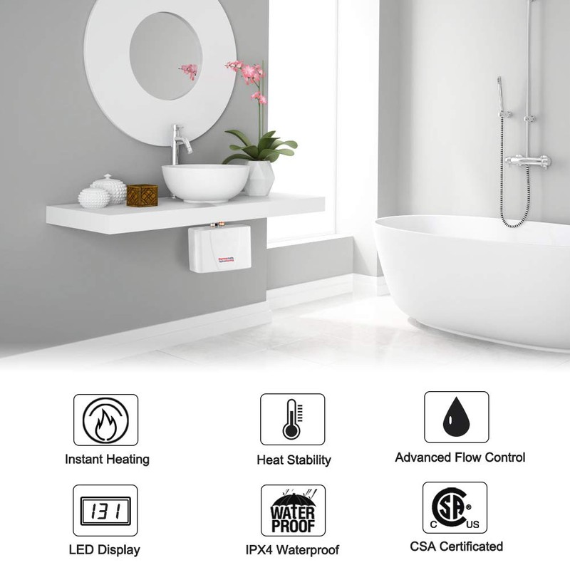 Tankless Water Heater Electric 5.5kW 220~240V, thermoflow On Demand Hot