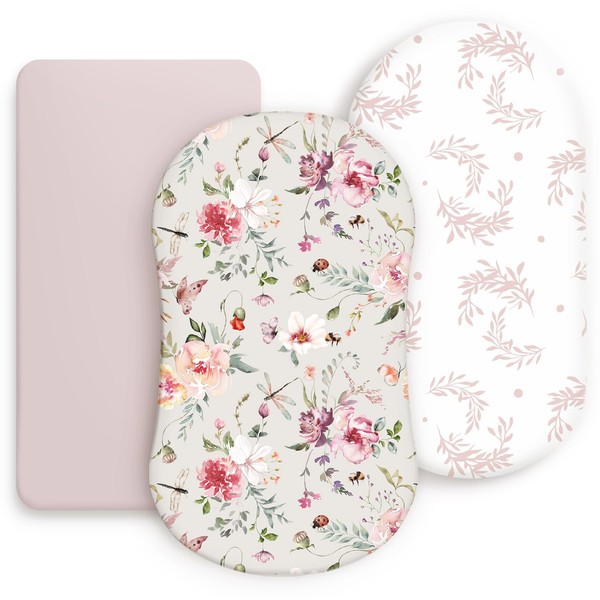 Stretch Ultra Soft Fitted Bassinet Sheet Set 3 Pack, Universal