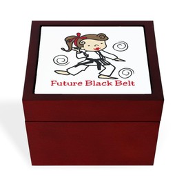 CafePress Future Black Belt Memory Keepsake Jewelry Box, 5"x5"x3.75"