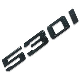 530i Rear Emblem Badge Sticker Car Trunk Lid Nameplate Numbers Letters Decal Replacement for 530i Emblem(530i,Gloss Black)
