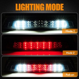 Cxdar Third 3rd Brake Light LED for 2007-2020 Toyota Tundra, High Mount Rear Brake Lights Assembly for 07-20 Tundra, Waterproof Center Cab Cargo Lamp Stop Light (Smoke)