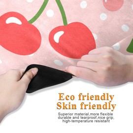 Wassud Yoga Mat Cherry Foldable Exercise Mat Non Slip Workout Mat with Storage Bag Pilates Floor Exercises Mat 71" x 26"