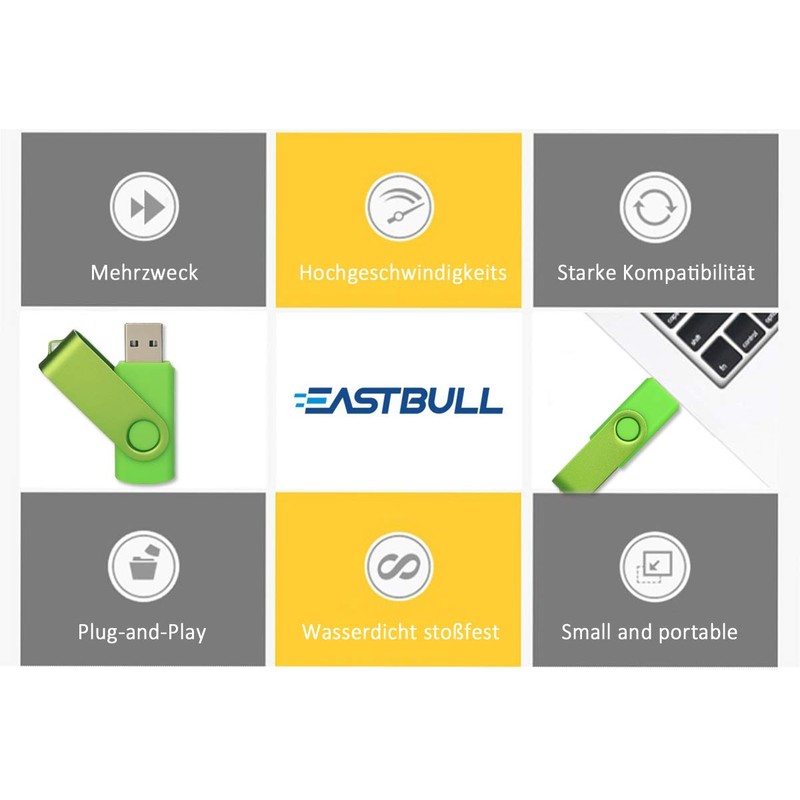EASTBULL 16 GB USB Stick Pack of 5 USB 16
