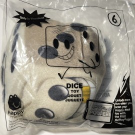 McDonald's McDonalds Happy Meal Toy Emoji Dice #6 Plush Keychain Clip