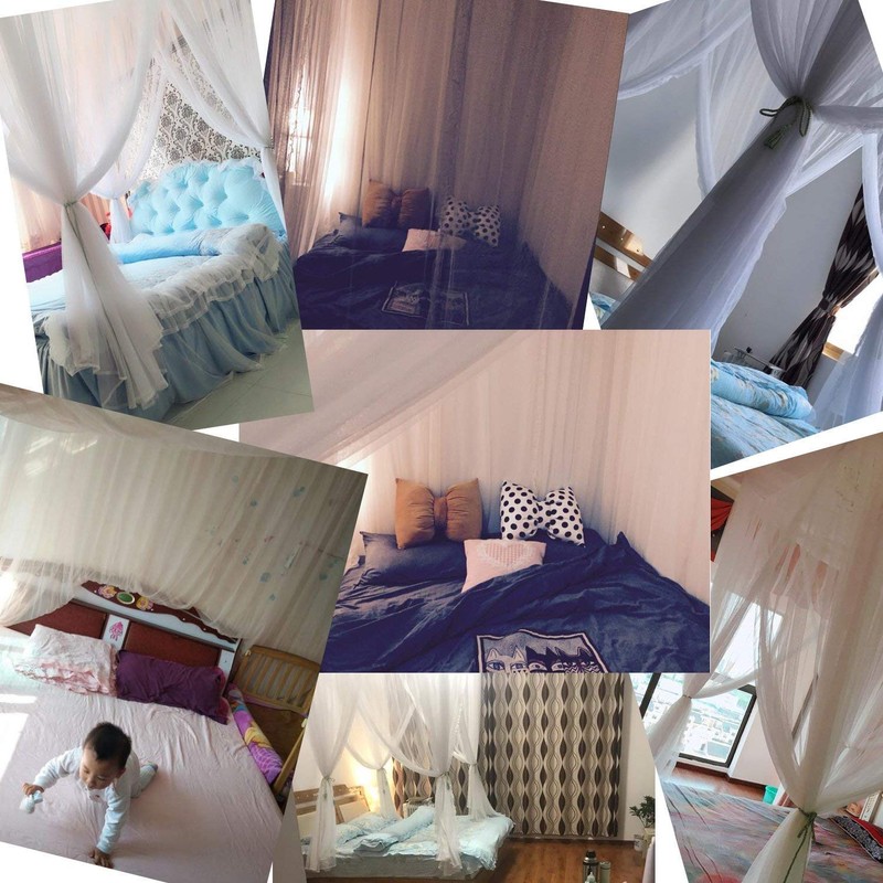 Mosquito Net for Double Bed 4 Corner Post Elegant Mosquito
