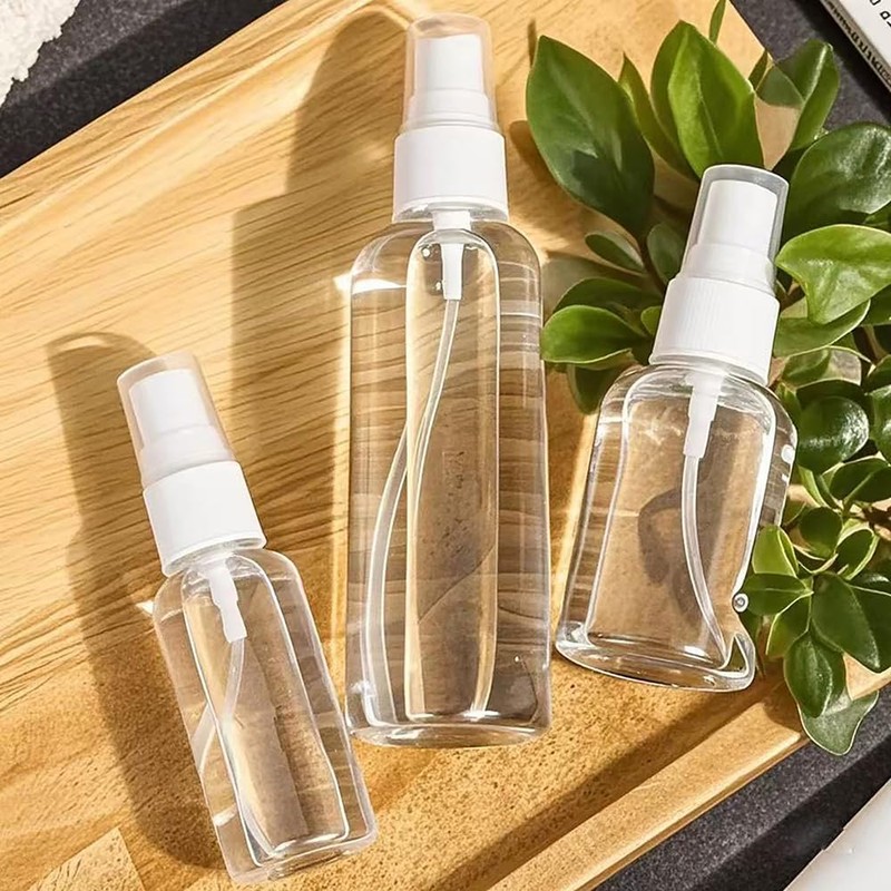 Xolaawa Small Spray Bottle, Clear Empty Mini Travel Plastic Bottle.