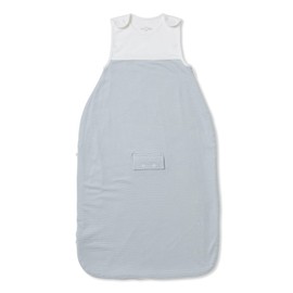 MORI Baby Unisex Clever Sleep Sack in Blue Stripe with Fitted Neck - Two Way Zip Sleeping Bag - Breathable Swaddle - 1.5 TOG
