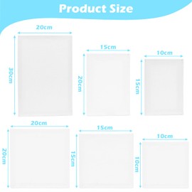 Set of 6 Canvas on Stretcher Frame Assorted Sizes