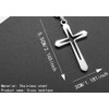 Generico Cross Necklace Men Women Stainless Steel Chain with Cross