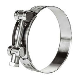 Sieqioor T-Bolt Hose Clamps 304 Stainless Steel (80-85mm 1-Pack) - Heavy Duty Adjustable Clamp for Automotive, Plumbing & Industrial Pipes - Corrosion Resistant, Secure Seal
