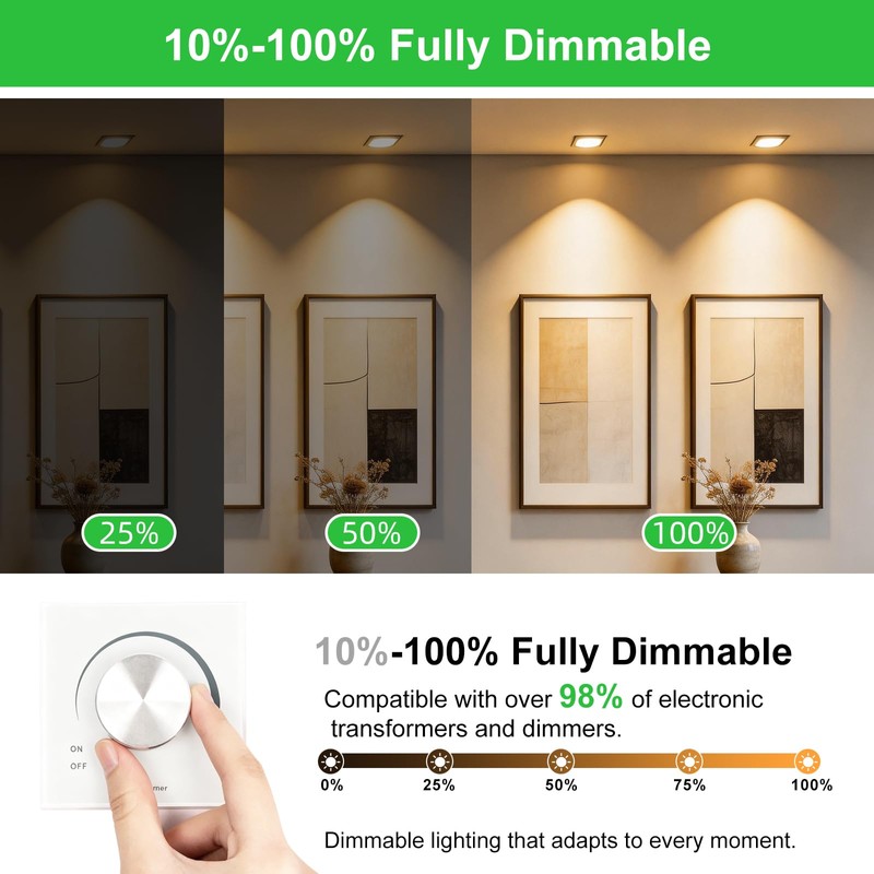MR16 LED Bulbs Dimmable, Warm White 2700K, 5W 610LM, AC/DC