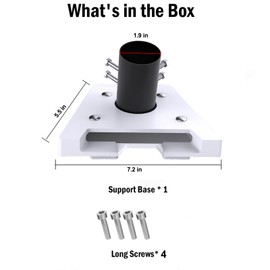 Heavy Duty for Starlink Gen3 Pole Adapter Mount, Starlink Gen 3 Pipe Adapter, Starlink Mount, Upgrade Durable Starlink Roof Mounting Pole Pipe Connectors (White-2)