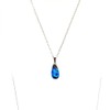 Gold Stone Firefly Glass Necklace, Blue, Drop, Pendant, Okinawa, Dragonfly,