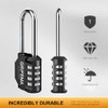GRIFEMA GA1002 4 Digit Combination Padlock, Long Shackle Padlocks Outdoor