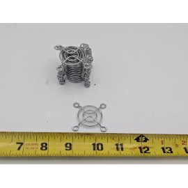 Unbranded Chrome Finish Wire PC Cooling Fan Grill Guard 40 mm (Pack Of 4)