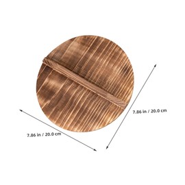 Zerodeko Wooden Wok Lid for Japanese Tamagoyaki Pan Natural Pot Cover Heat Preservation for Pots and Kitchen Cooking Retro Design