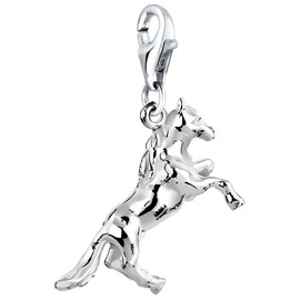 Nenalina Horse Carabiner Charm Pendant for Charm Bracelet 925 Sterling Silver 713183-000, Sterling Silver, No Gemstone