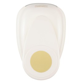 Vaessen Creative Motif Punch Circle Diameter 4.5 cm for Craft Paper, Coloured Paper, Scrapbook Paper or Decoupage Paper, White Gold