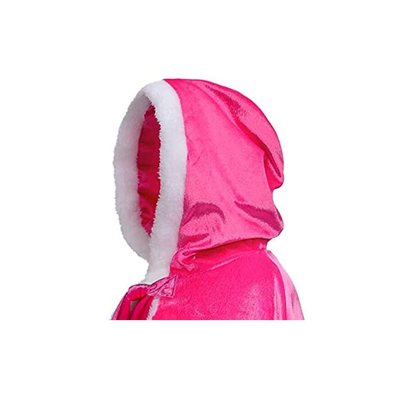 jbluelover Cape, Princess, Plain, Ribbon Decoration, Hooded, Fluffy, 3 Sizes,