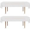 DecorRack 2 Rectangular Tablecloths BPA-Free Plastic, 54 x 108 inch,