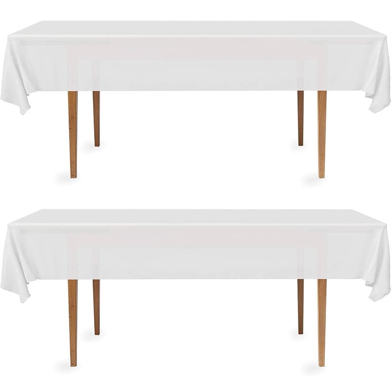 DecorRack 2 Rectangular Tablecloths BPA-Free Plastic, 54 x 108 inch,