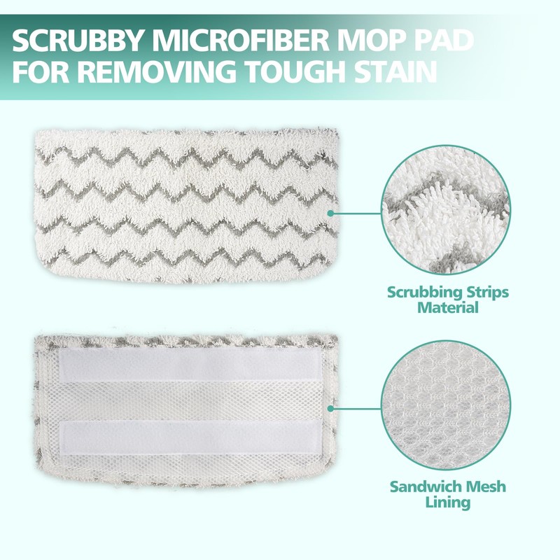 4 PCS Replacement Pads Accessory for Shark Steam Mop S1000,