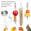 4 Pieces Parrot Food Cup Stainless Steel Bird Food Fruit