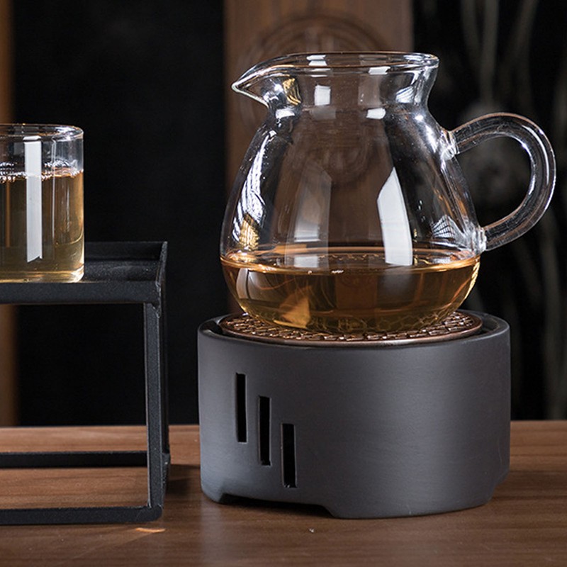 Teapot Warmer Kit with Bronze Color Mat Functional Convenient Tea