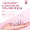 Saviland French Clear Tip Silicone Nail Stamp, Long & Short