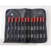 GUANGLANG 12Pcs Needle File Set with Folding Canvas Bag,Small Steel