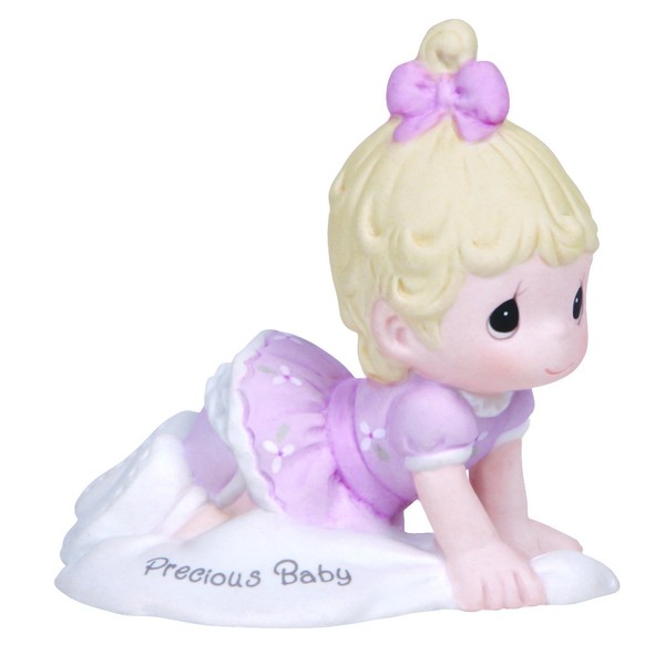 Precious Moments, Growing In Grace, Precious Baby, Bisque Porcelain Figurine, Blonde Girl, 133023