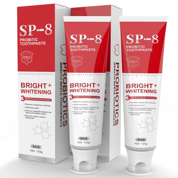 SP-8 Probiotic Whitening Toothpaste - Enhanced Formula with 8 Probiotics