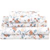 Floral Full Sheet Set Orange Flower Bed Sheets Full Printed