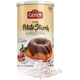 Gefen Pure Gluten Free Potato Starch, 24oz for Cooking & Baking (1.5 lb) Resealable Container | Excellent Fried Chicken Flour | GF Thickener for Soups, Batters, Sauces, & Gravies | Kosher (including Passover)