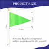 XCFH Small Solid Plain Green Pennant Stick Flag Mini Triangle