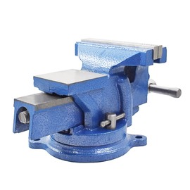 kimllier 6 Inch Heavy Duty Bench Vise with Anvil 360 Degree Swivel Locking Base Bench Clamp, Fit for Clamping Fixing Equipment Home or Industrial
