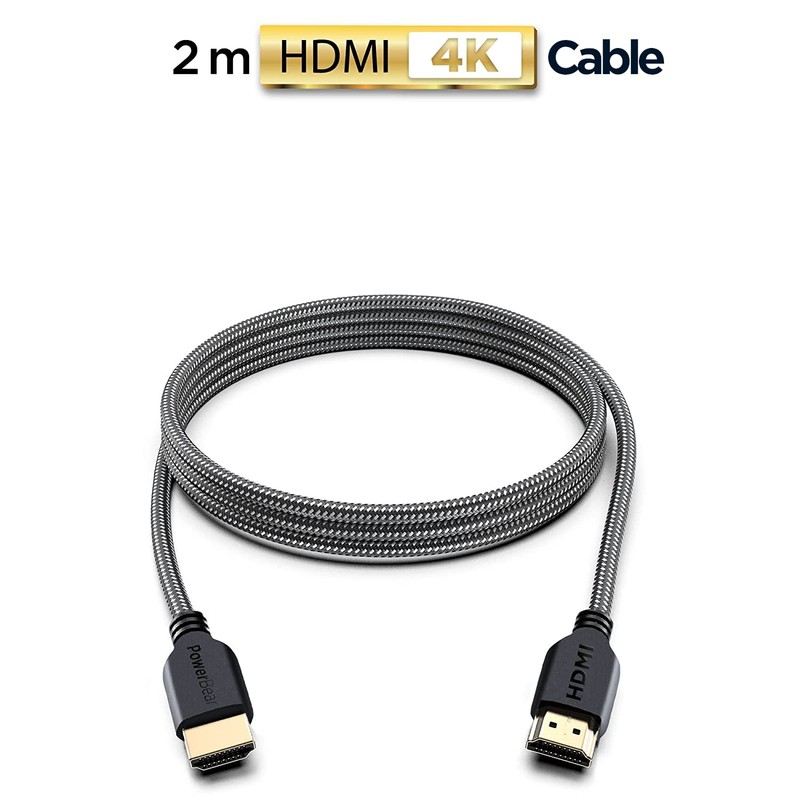 PowerBear Cable HDMI 4K de 2m [Pack de 2] Conectores