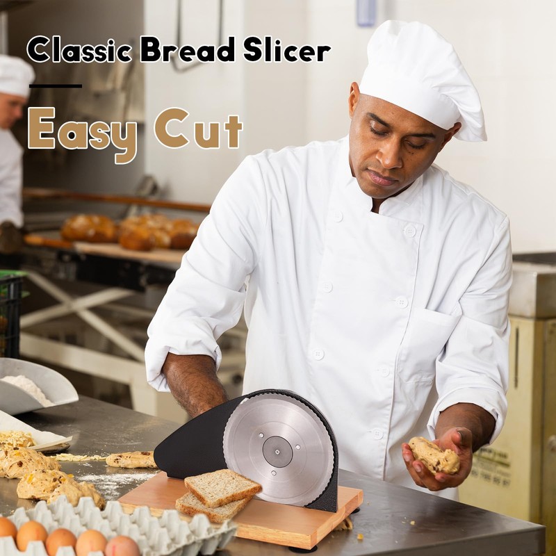 Manual Bread Slicer, Versatile Hand-Crank Bread Slicer for Bakeries, Coffee
