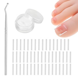 Abeillo (50+1) Pcs Ingrown Toenail Treatment Corrector Set, Professional Pain-Free Ingrown Toenail Removal Kit with Toenail Lifter, Toenail Straightener Strip for Men Women, Easy Fixed Ingrown Toenail Tool