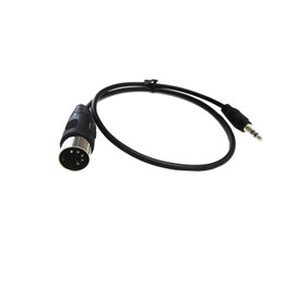 5-Pin DIN-Male Cable, 5 Pin Din Plug to 3.5mm(1/8in) TRS Stereo Male Jack Stereo Audio Cable for Playing The Musical Instrument Signal Output 0.5m (1.5 Feet,3.5M-5 DIN M)