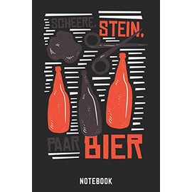 Schere Stein Paar Bier Notebook: A5 Blank Bierbrau Buch, Notizbuch für Biebrauer, Hobbybrauer, Bier Brauen 120 Seiten 6x9 | Organizer Schreibheft Planer zum Ausfüllen