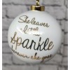 Holiday Lane Christmas Ornament "She Leaves a Little Sparkle Wherever