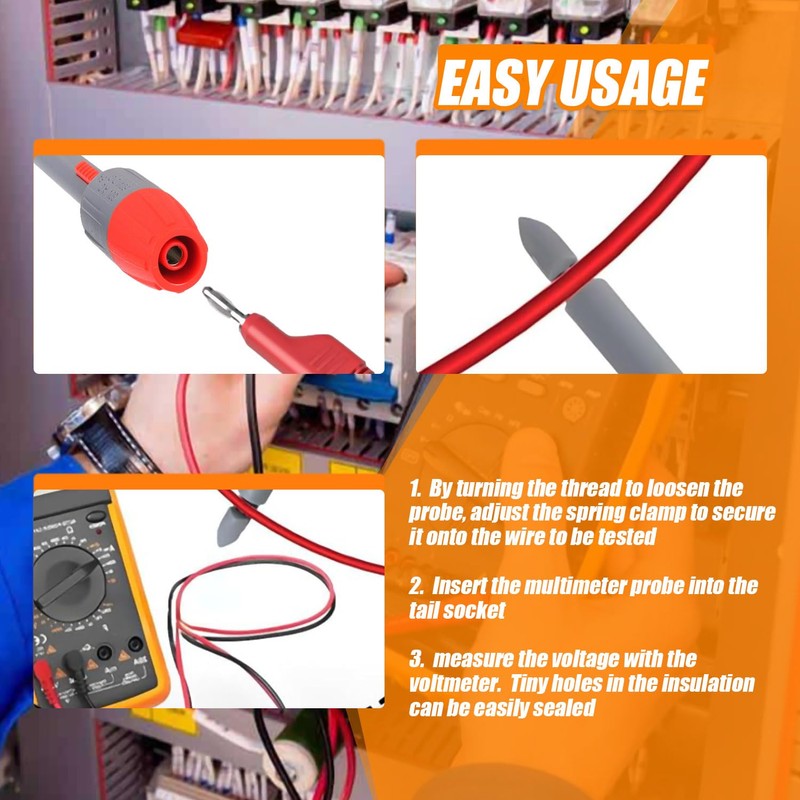 HUAREW Heavy Duty Wire Piercing Probe Insulation Piercing Clip Set