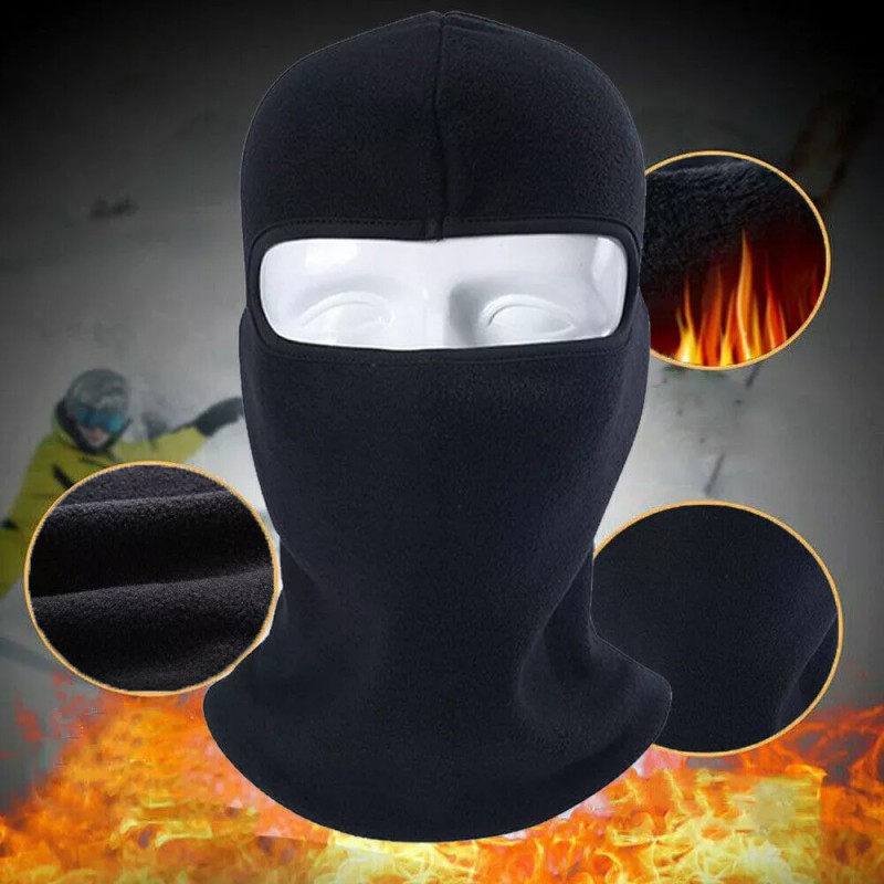 Unbranded Winter Windproof Fleece Ski Full Face Mask Neck Warm